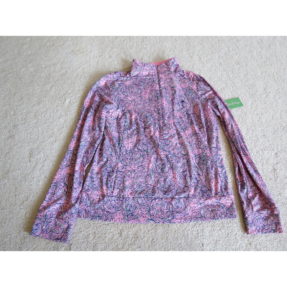 Lilly Pulitzer Frances Fleece Pretty Pink Head in the Clouds NEW Large